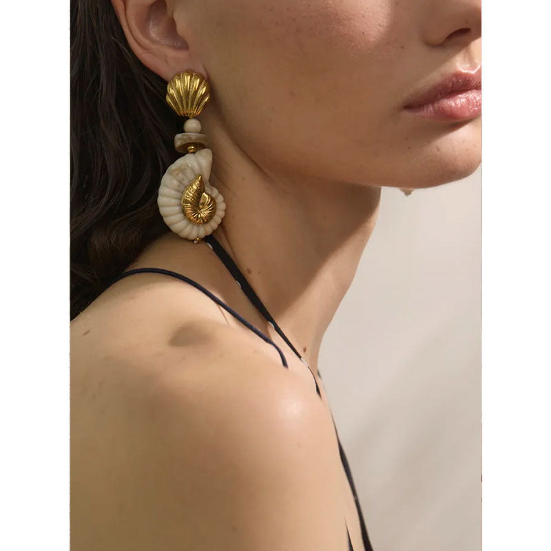 Riviera Shell Statement Earrings