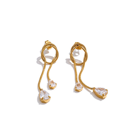 Eclat Gold Drop Earrings