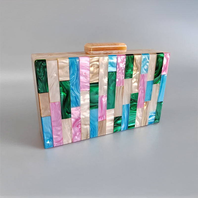 Oasis Mosaic Acrylic Clutch