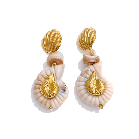 Riviera Shell Statement Earrings