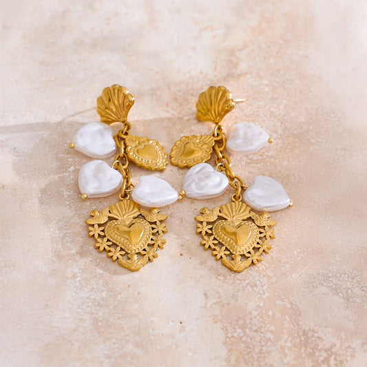 Venus Shell Pearl Earrings