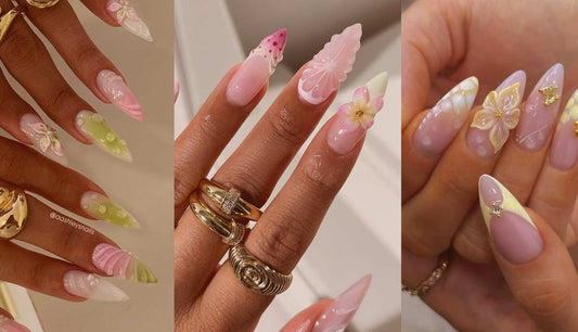 Dreamy Spring Nail Ideas – Pastel Florals, 3D Nail Art & Whimsical Details