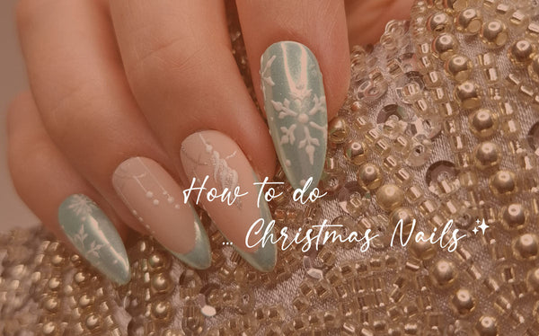 How To Do Stylish Christmas Nails With Chrome & Snowflakes