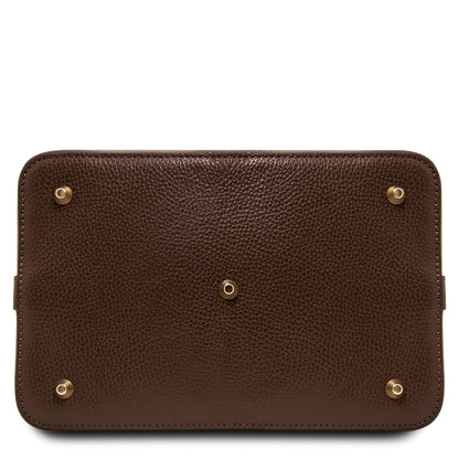 Minerva Leather Bucket Bag