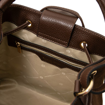 Minerva Leather Bucket Bag