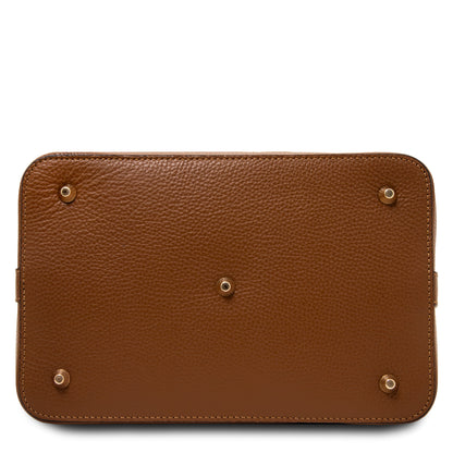 Minerva Leather Bucket Bag