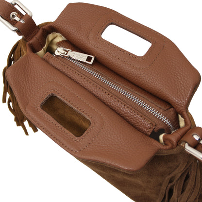 Nomade Suede Leather Fringe Handbag