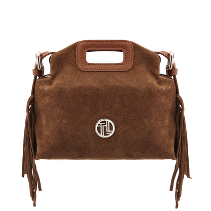 Nomade Suede Leather Fringe Handbag