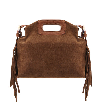 Nomade Suede Leather Fringe Handbag
