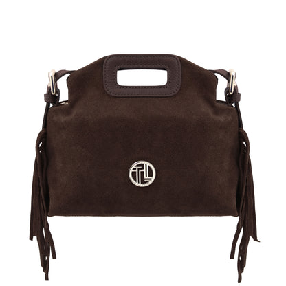 Nomade Suede Leather Fringe Handbag