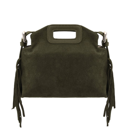 Nomade Suede Leather Fringe Handbag