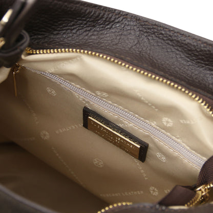 Nomade Suede Leather Fringe Shoulder Bag