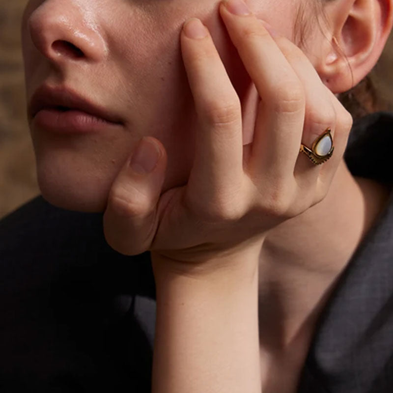 Amara Gem Teardrop Ring