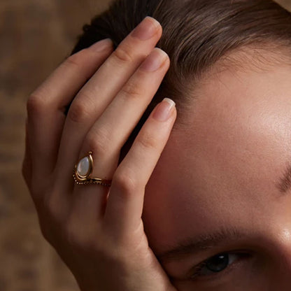 Amara Gem Teardrop Ring