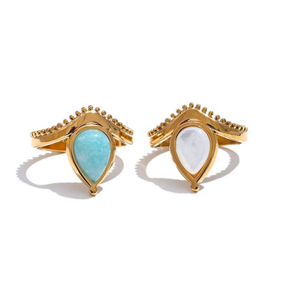 Amara Gem Teardrop Ring