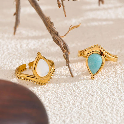 Amara Gem Teardrop Ring