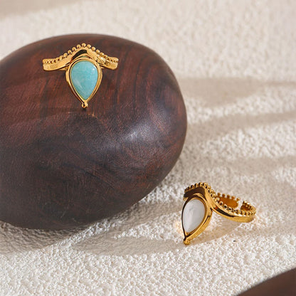 Amara Gem Teardrop Ring