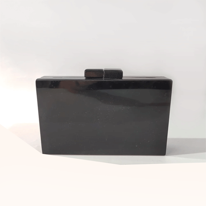 Art Deco Black Acrylic Clutch Bag Montipi