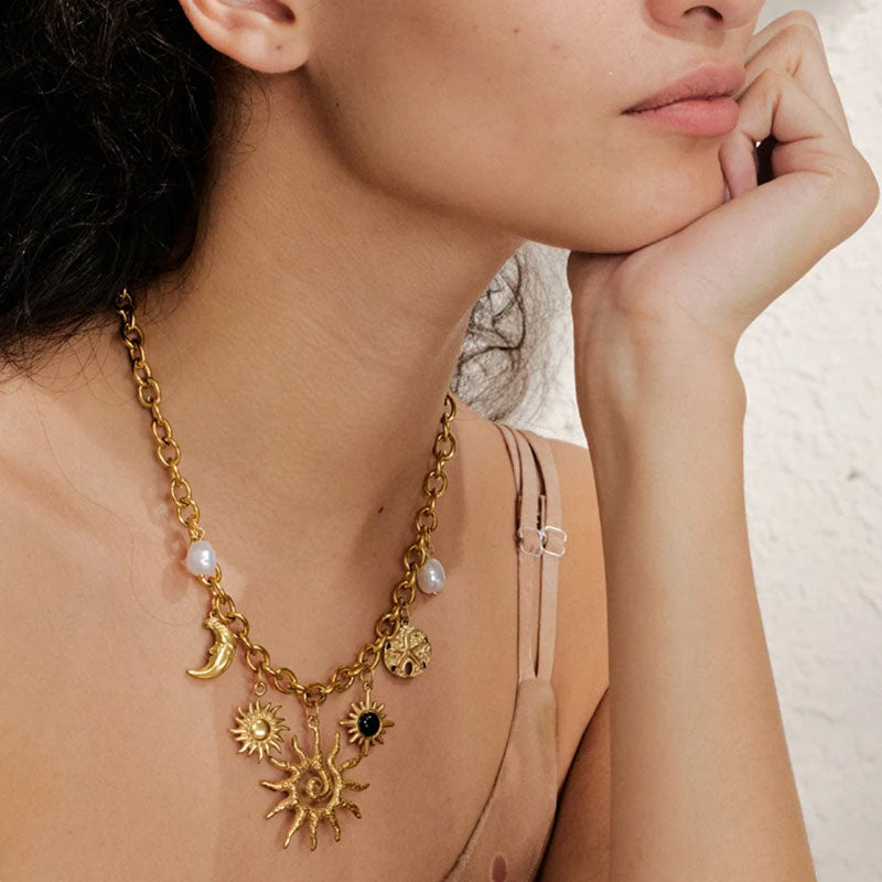 Aurea Sun Charm Necklace