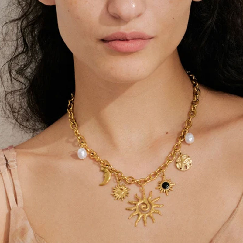 Aurea Sun Charm Necklace