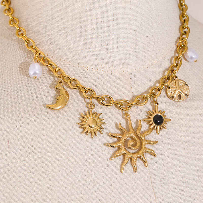 Aurea Sun Charm Necklace