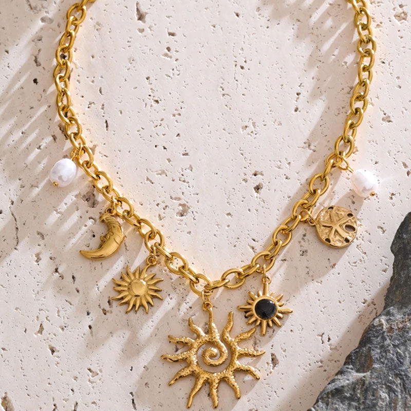 Aurea Sun Charm Necklace
