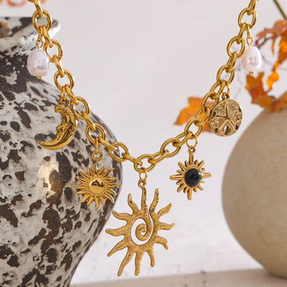 Aurea Sun Charm Necklace