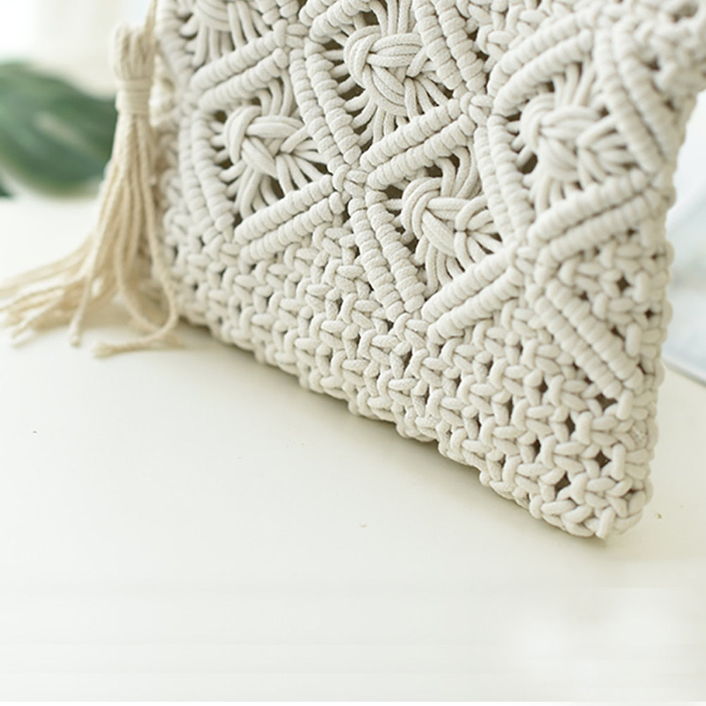 Beach Boho Macrame Clutch Bag Montipi