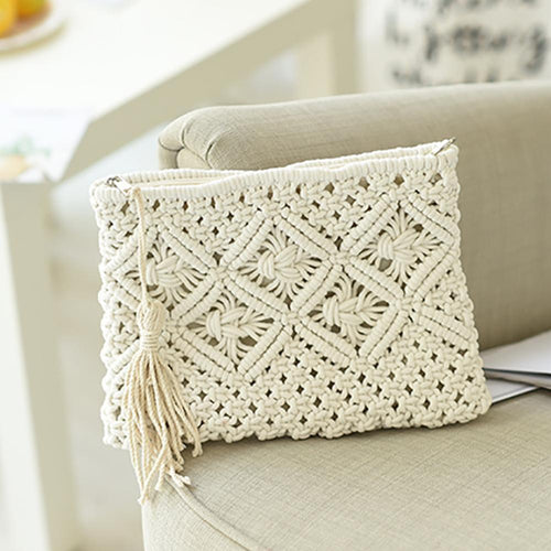 Beach Boho Macrame Clutch Bag Montipi