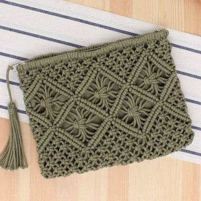 Beach Boho Macrame Clutch Bag Montipi