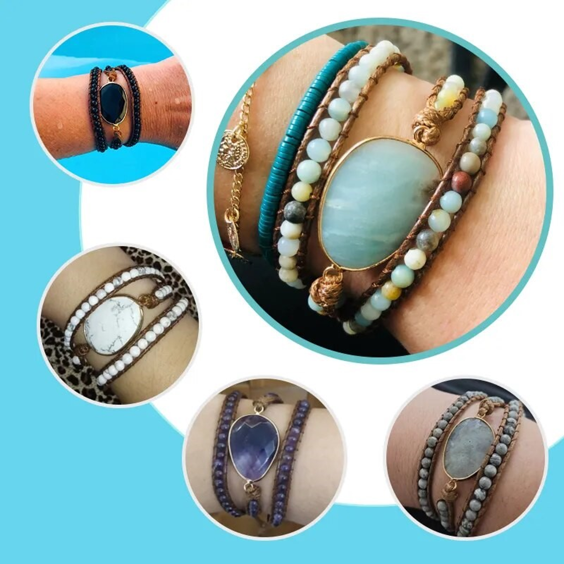 Beach Boho Stone Beaded Bracelet Montipi