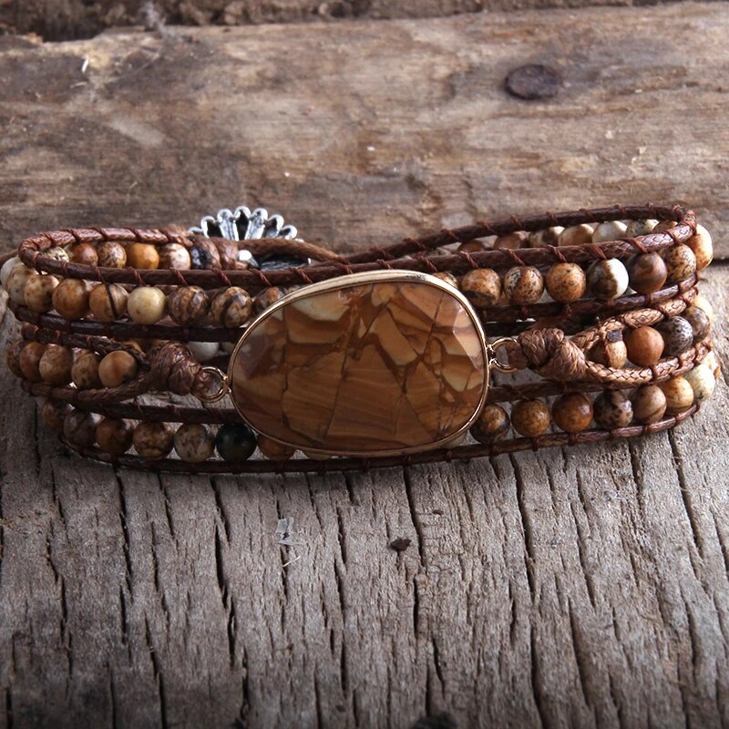 Beach Boho Stone Beaded Bracelet Montipi