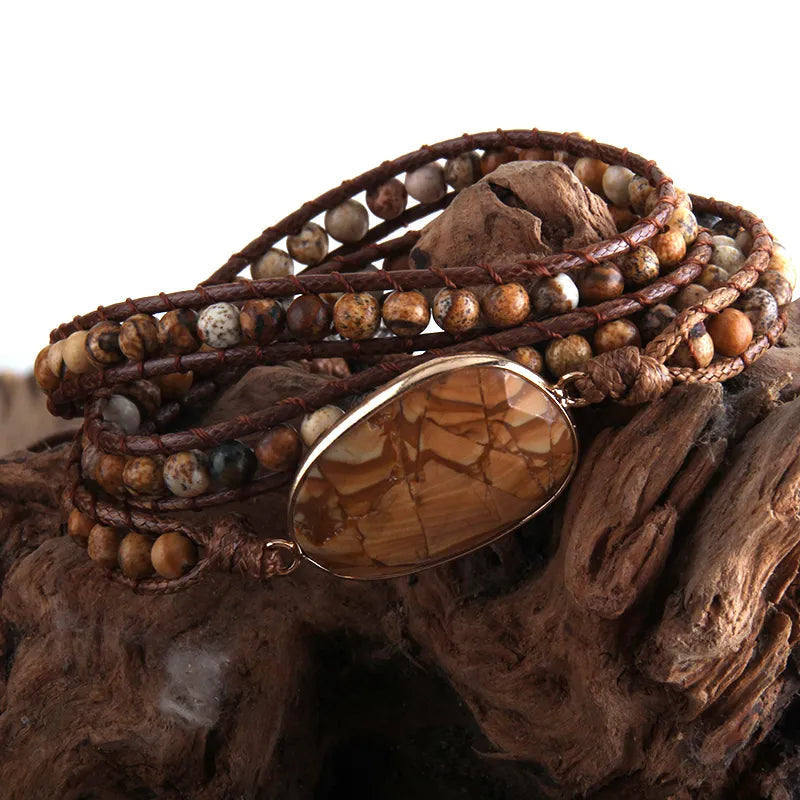 Beach Boho Stone Beaded Bracelet Montipi