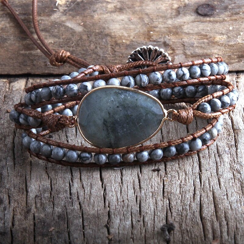 Beach Boho Stone Beaded Bracelet Montipi