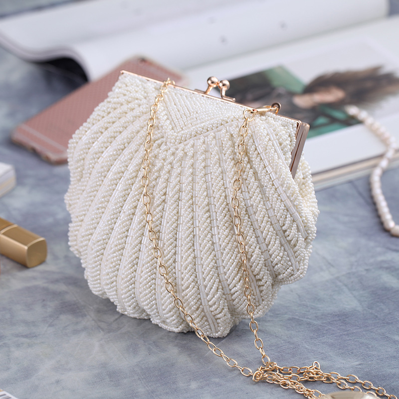 Perfect Shell Clutch Bag with Pearls | Bahamas Beaded Shell Clutch ...
