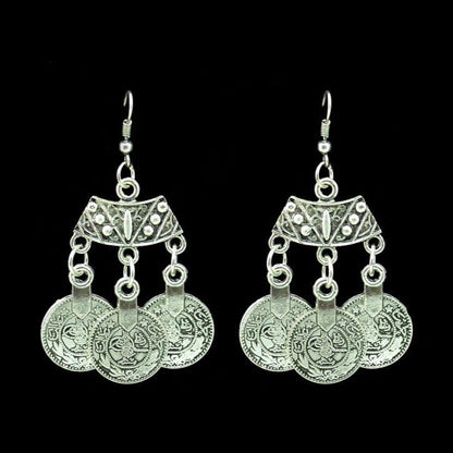 Bohemian Statement Gypsy Coins Earrings Montipi