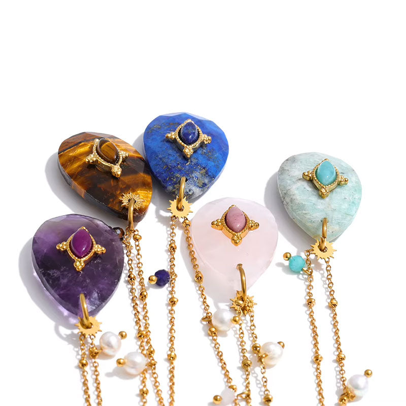 Bohemian Talisman Gemstone Necklace