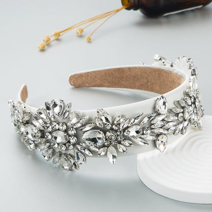 Bridal Boho White Crystals Headband Montipi