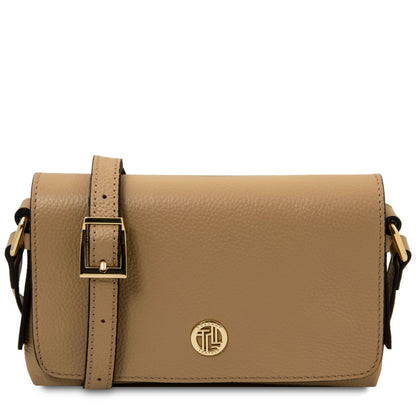 Biscuit Soft Leather Crossbody Bag