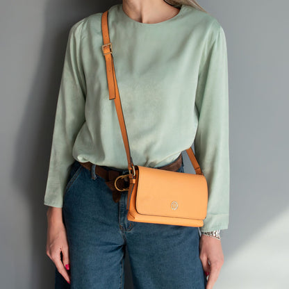 Biscuit Soft Leather Crossbody Bag