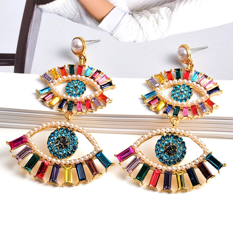 Coastal Charm Evil Eye Drop Earrings Montipi