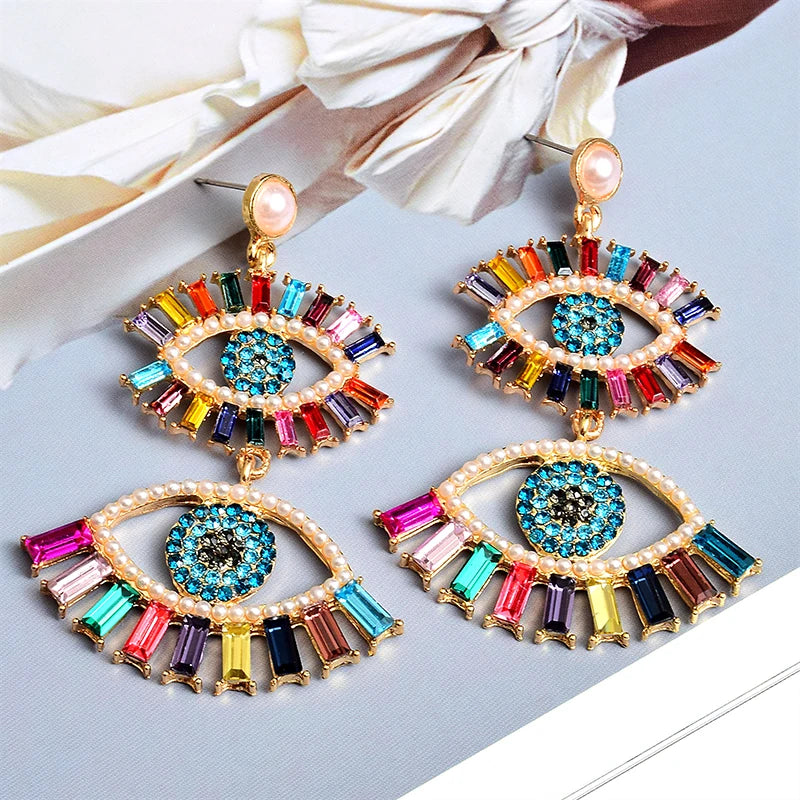 Coastal Charm Evil Eye Drop Earrings Montipi