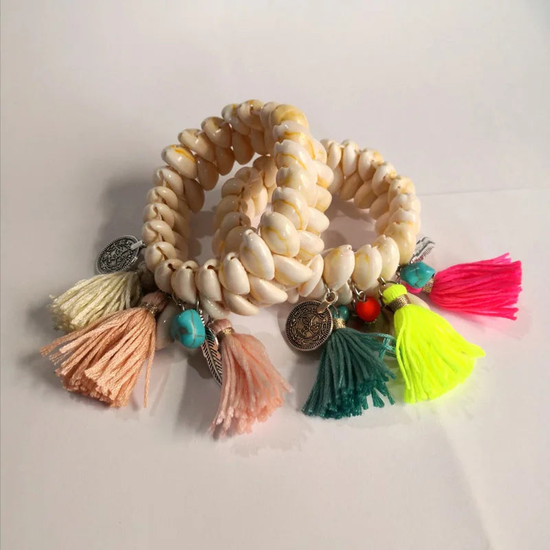 Colourful Beach Boho Shell Bracelet Montipi