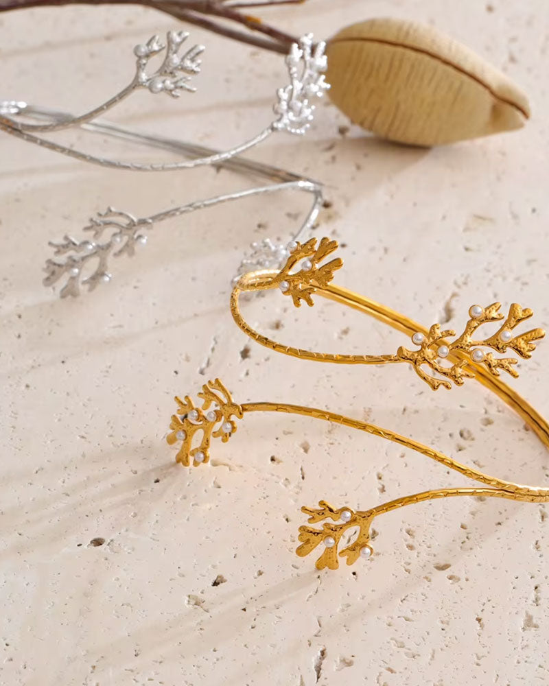 Coral Gold Arm Cuff