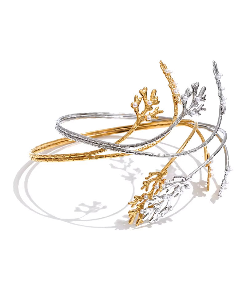 Coral Gold Arm Cuff