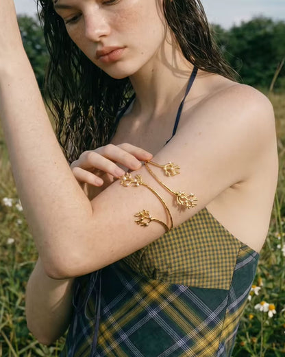 Coral Gold Arm Cuff