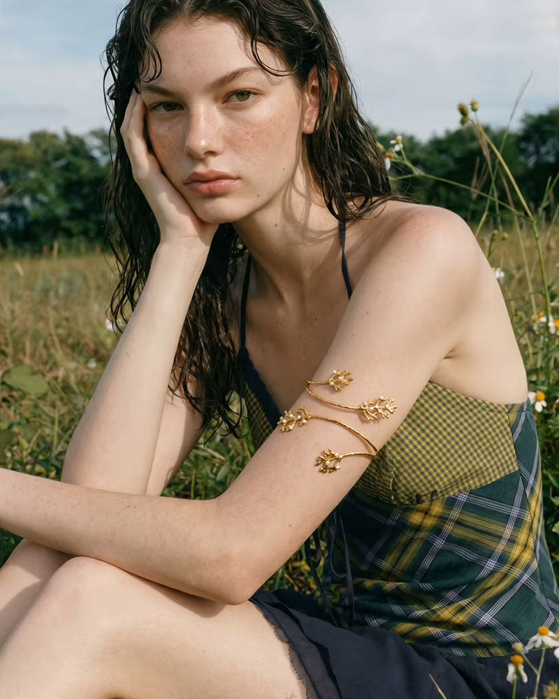 Coral Gold Arm Cuff