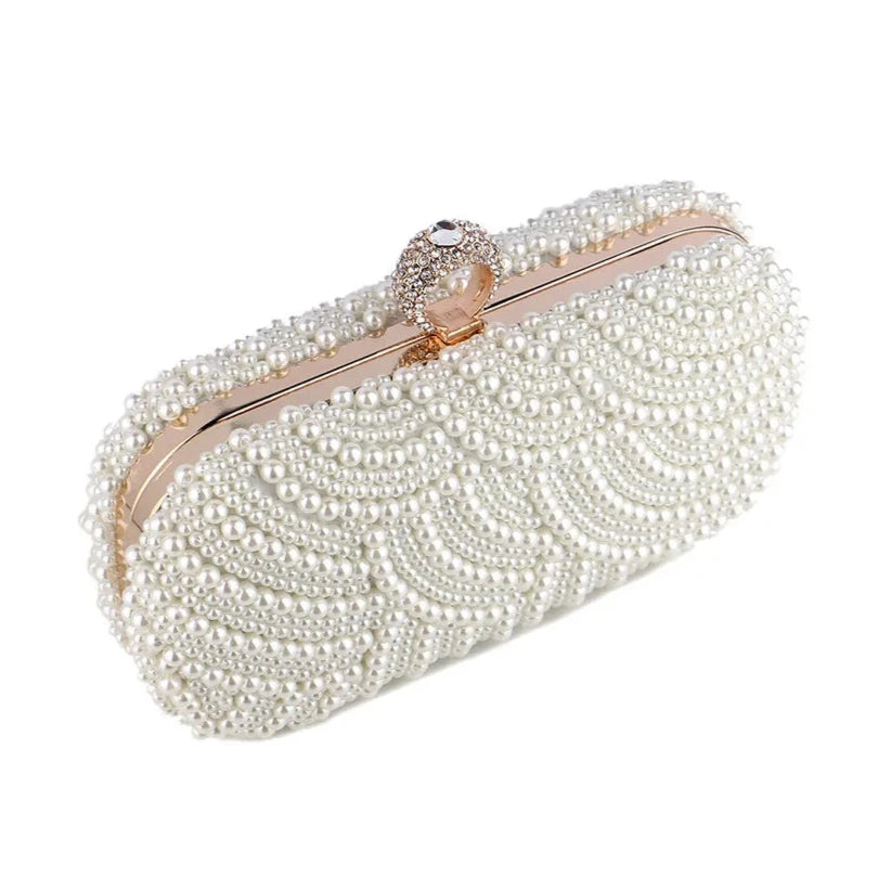 Couture Pearl Elegance Clutch Bag Montipi