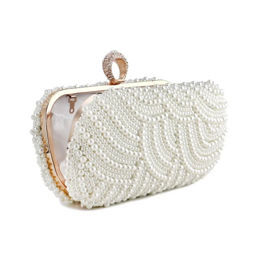 Couture Pearl Elegance Clutch Bag Montipi