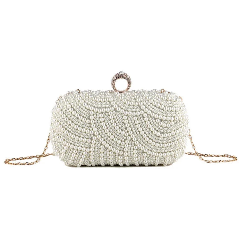 Couture Pearl Elegance Clutch Bag Montipi